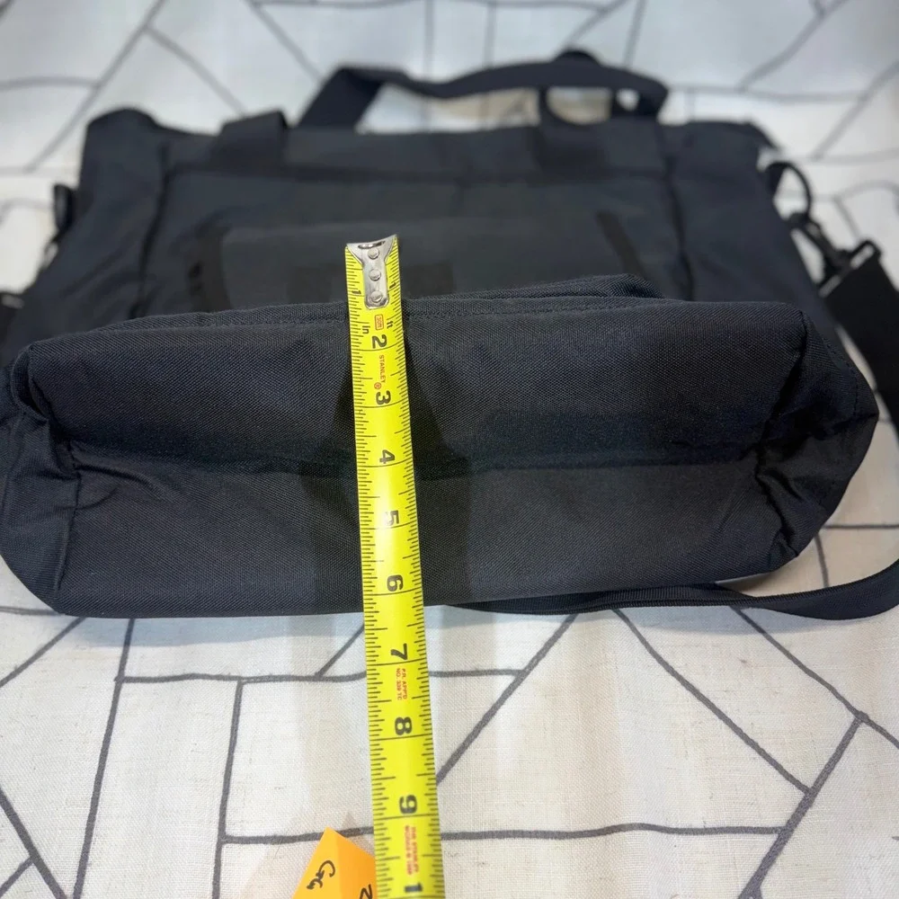 Puma Procat Messenger Bag Large Black Nylon Crossbody Travel Laptop Tote
